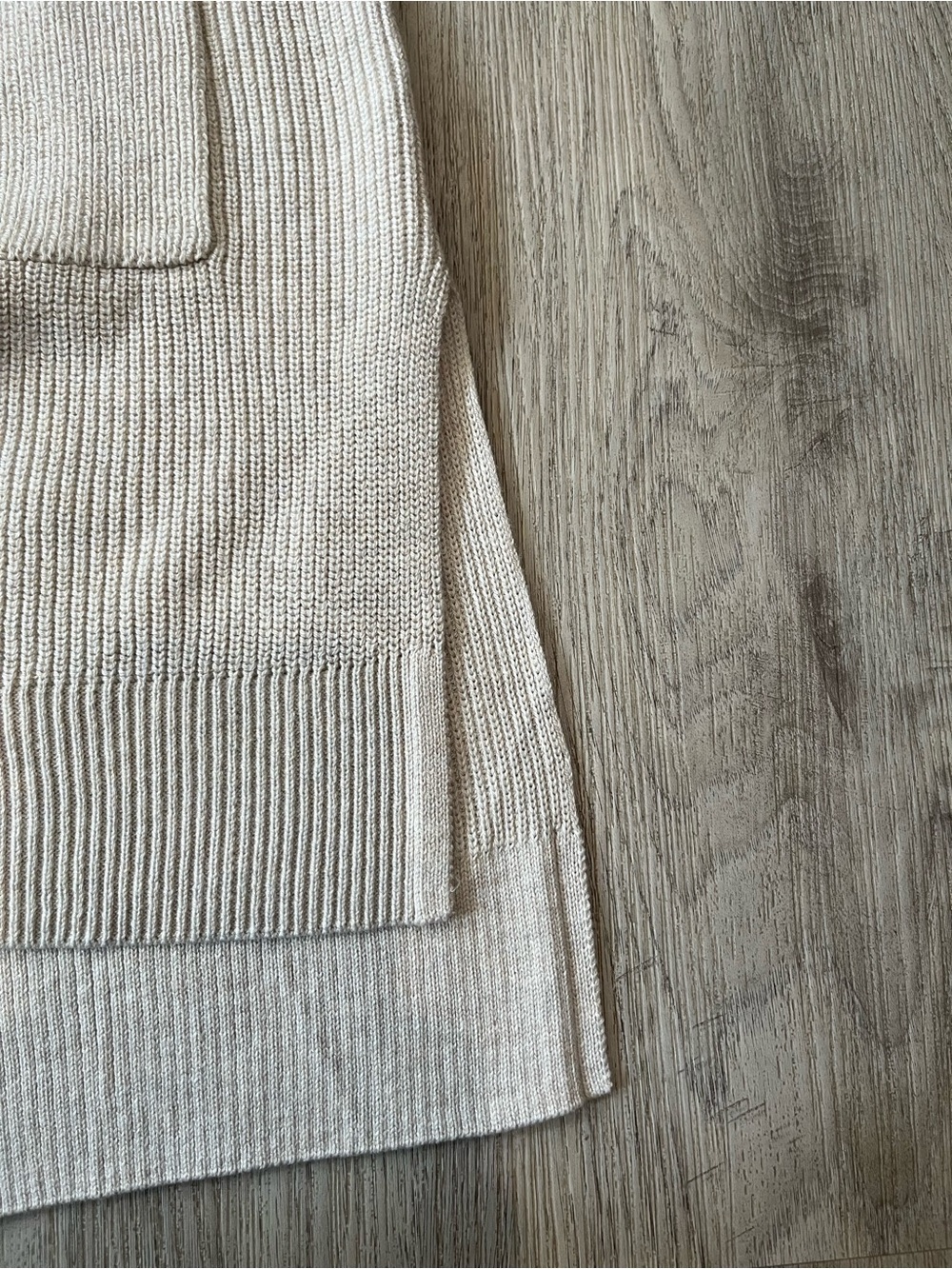 NWT. J. Jill longline cardigan sweater V-neck Rib Knit. Oatmeal. Size XS - Picture 4 of 10